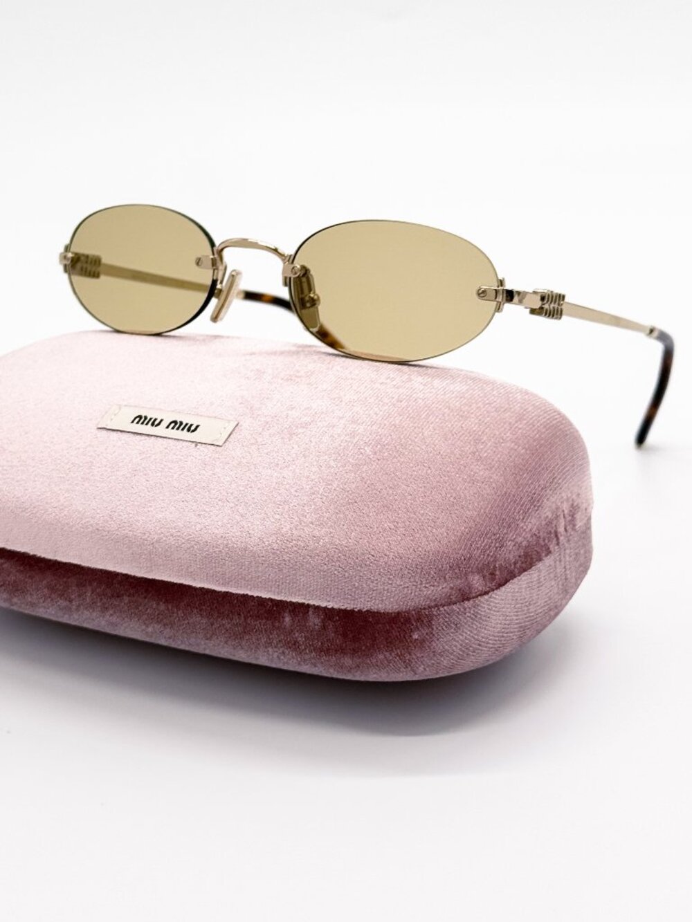 NEW MIU MIU SUNGLASSES MUA54S ZVN10R WOMEN GOLD MU A54S, SMU A54 EYEWEAR